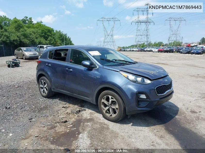 2021 Kia Sportage Lx VIN: KNDPMCAC1M7869443 Lot: 39675706