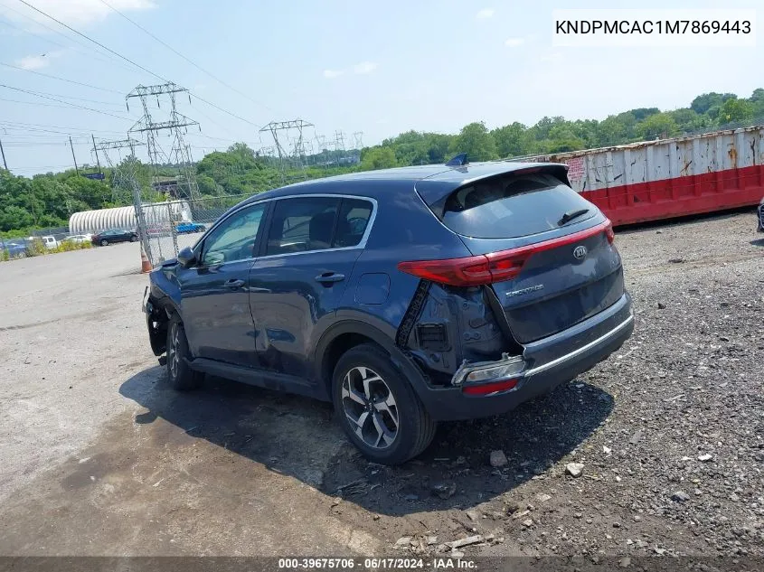 2021 Kia Sportage Lx VIN: KNDPMCAC1M7869443 Lot: 39675706