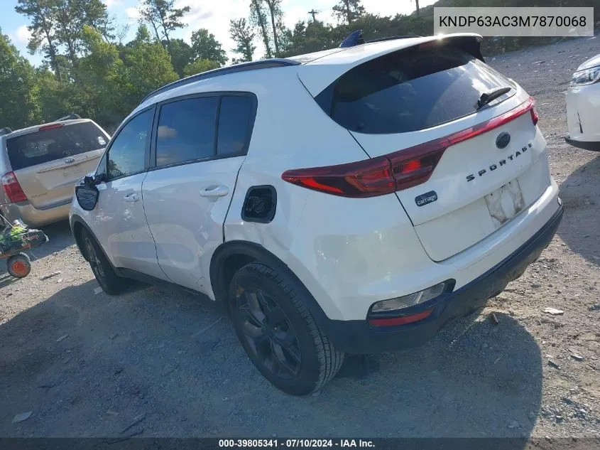 2021 Kia Sportage S VIN: KNDP63AC3M7870068 Lot: 39805341