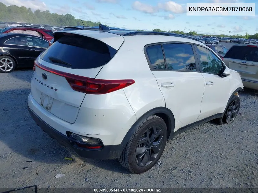 2021 Kia Sportage S VIN: KNDP63AC3M7870068 Lot: 39805341