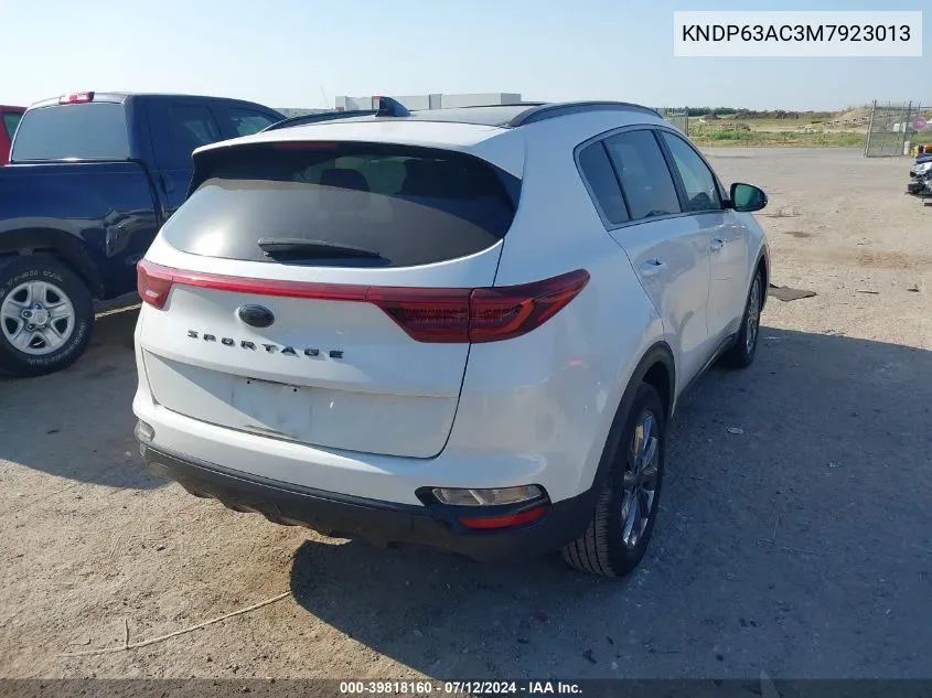 2021 Kia Sportage S VIN: KNDP63AC3M7923013 Lot: 39818160