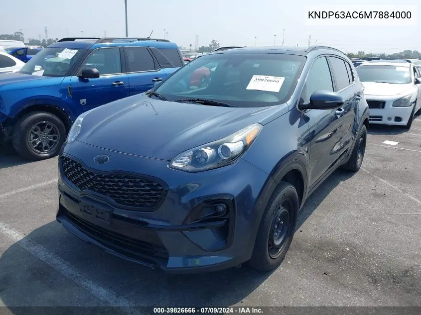 2021 Kia Sportage S VIN: KNDP63AC6M7884000 Lot: 39826666