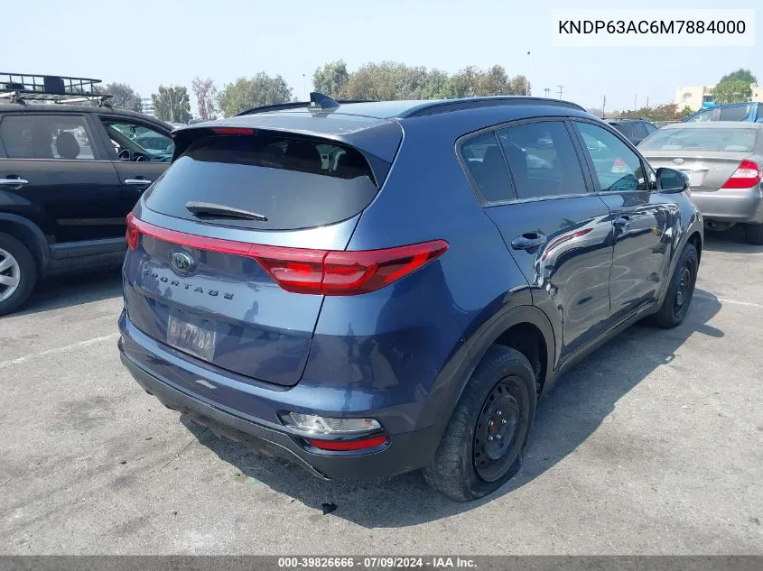 2021 Kia Sportage S VIN: KNDP63AC6M7884000 Lot: 39826666