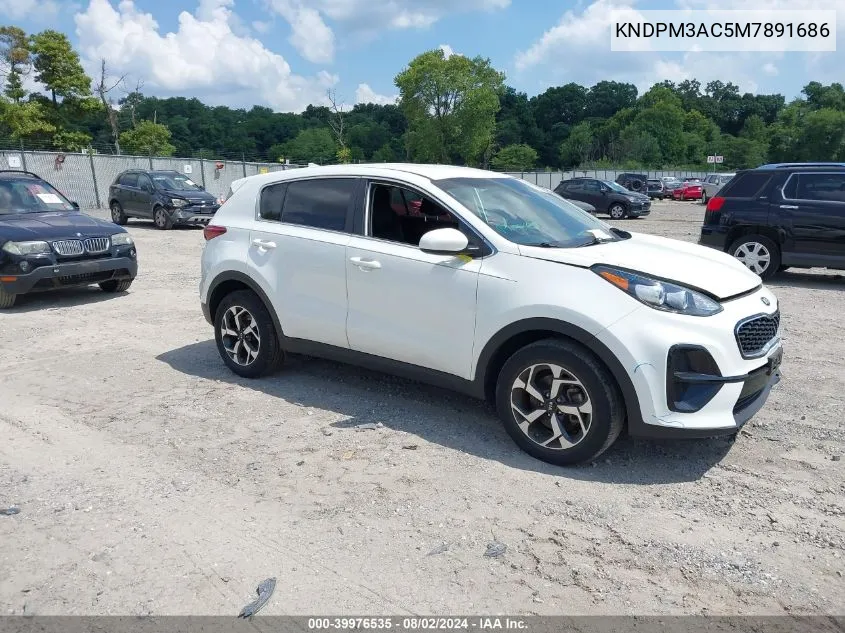 2021 Kia Sportage Lx VIN: KNDPM3AC5M7891686 Lot: 39976535