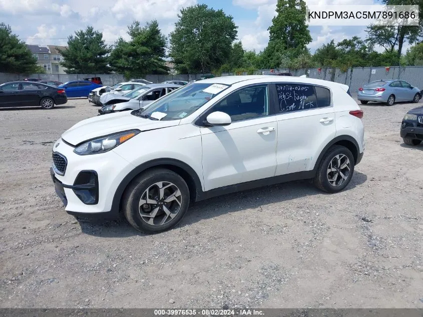 2021 Kia Sportage Lx VIN: KNDPM3AC5M7891686 Lot: 39976535