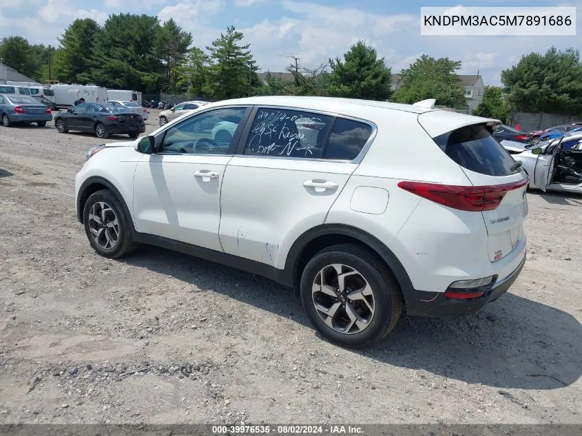 2021 Kia Sportage Lx VIN: KNDPM3AC5M7891686 Lot: 39976535