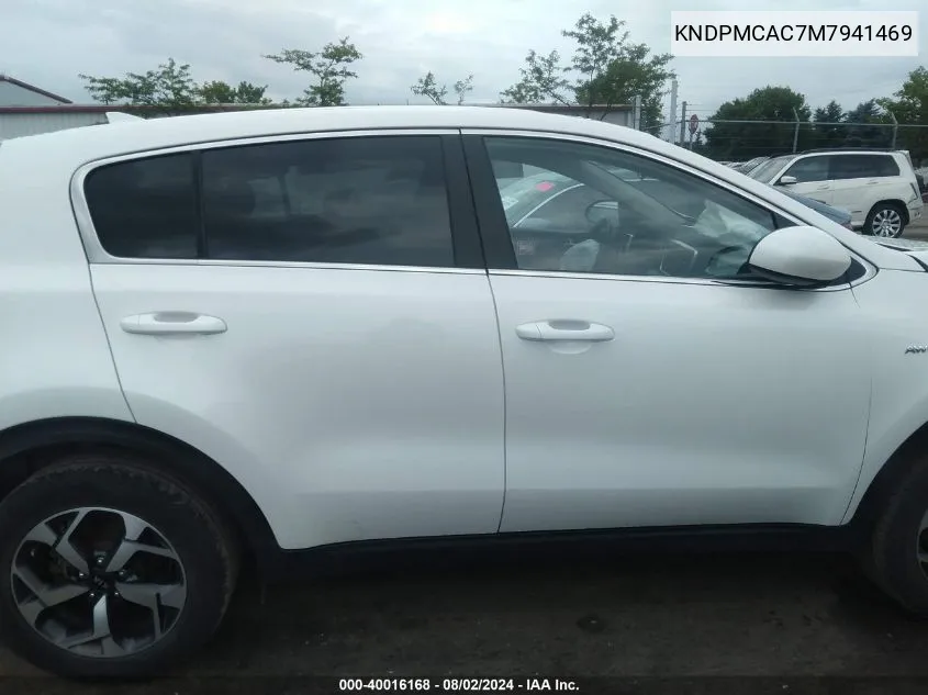 2021 Kia Sportage Lx VIN: KNDPMCAC7M7941469 Lot: 40016168