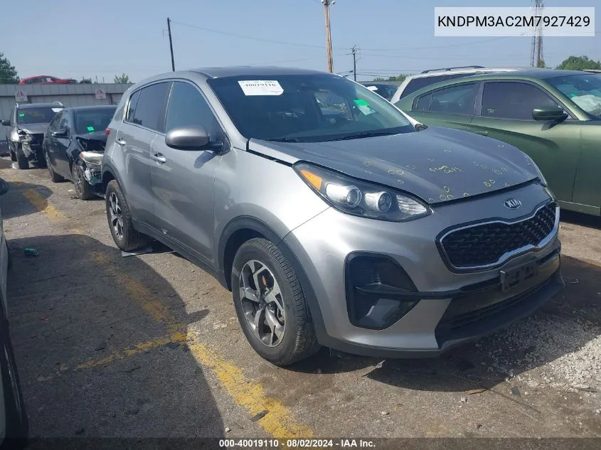 2021 Kia Sportage Lx VIN: KNDPM3AC2M7927429 Lot: 40019110