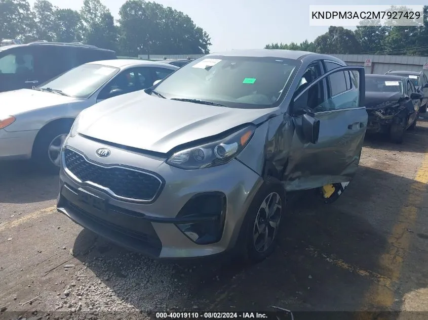 2021 Kia Sportage Lx VIN: KNDPM3AC2M7927429 Lot: 40019110