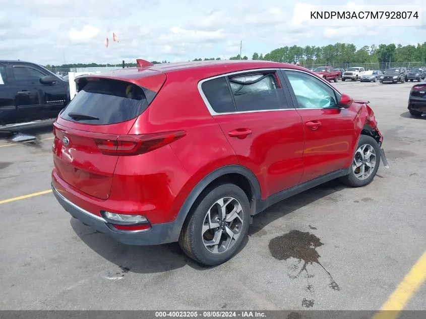 2021 Kia Sportage Lx VIN: KNDPM3AC7M7928074 Lot: 40023205