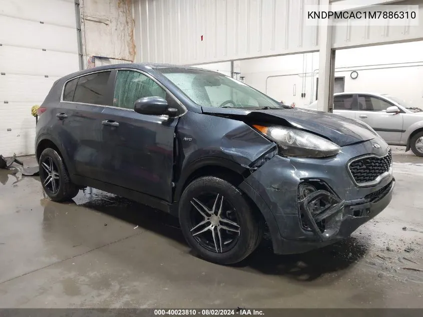 2021 Kia Sportage Lx VIN: KNDPMCAC1M7886310 Lot: 40023810