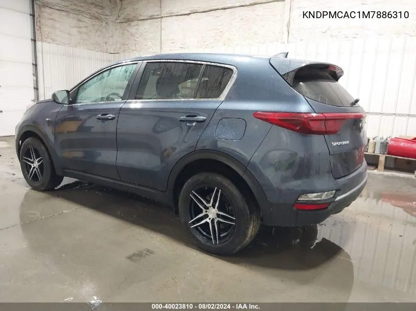 2021 Kia Sportage Lx VIN: KNDPMCAC1M7886310 Lot: 40023810