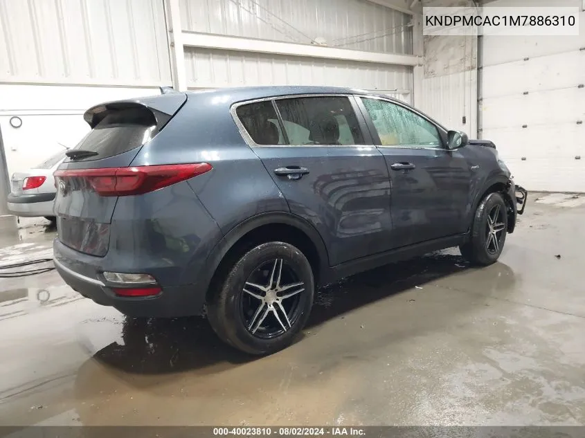 2021 Kia Sportage Lx VIN: KNDPMCAC1M7886310 Lot: 40023810