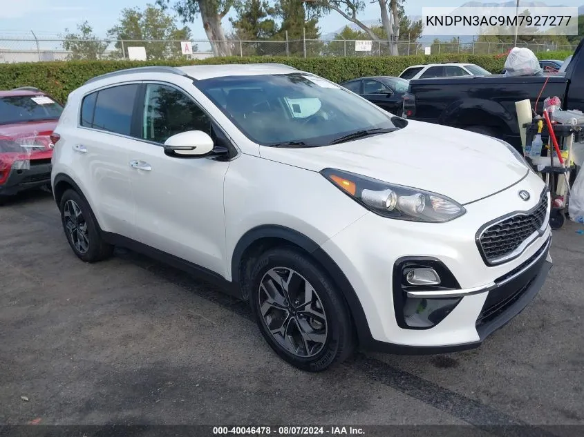 2021 Kia Sportage Ex VIN: KNDPN3AC9M7927277 Lot: 40046478