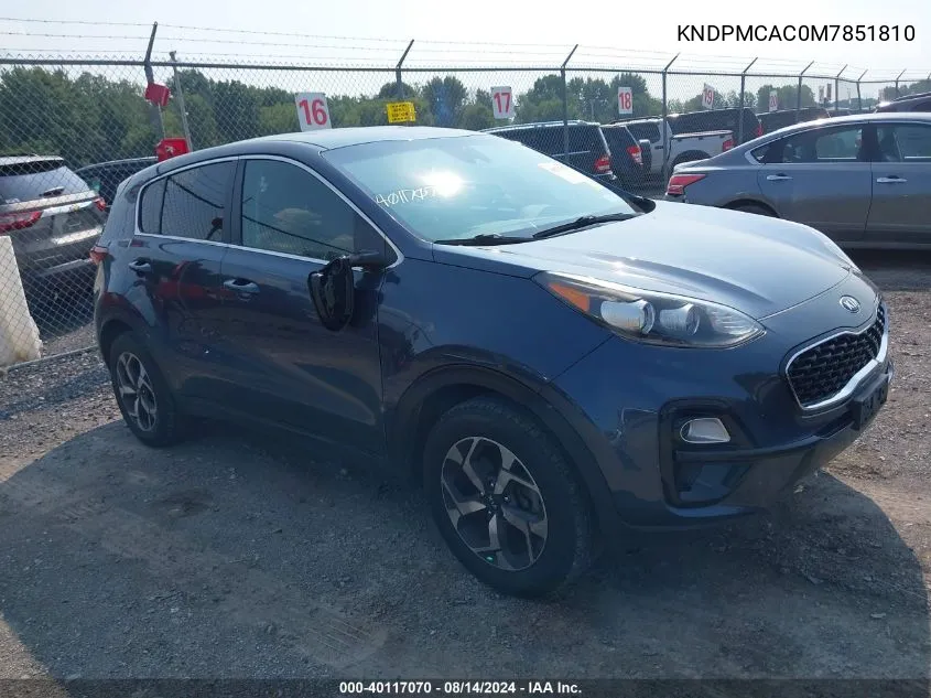 2021 Kia Sportage Lx VIN: KNDPMCAC0M7851810 Lot: 40117070