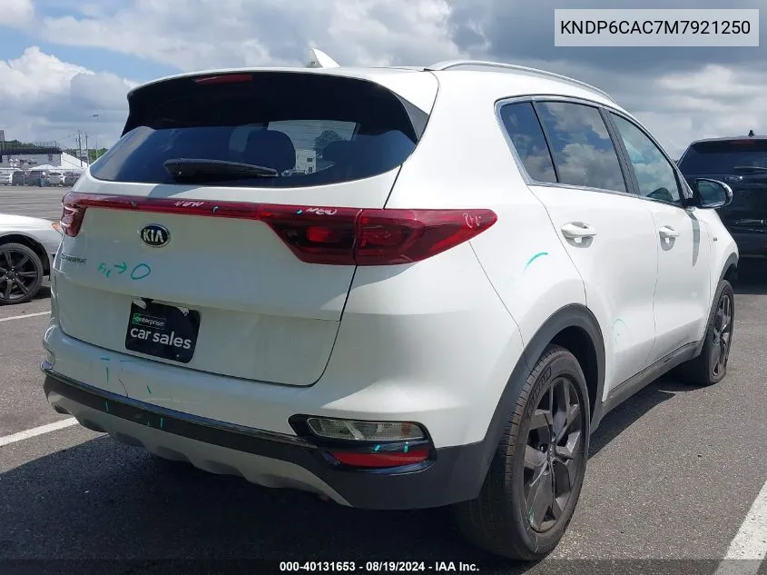 2021 Kia Sportage S VIN: KNDP6CAC7M7921250 Lot: 40131653