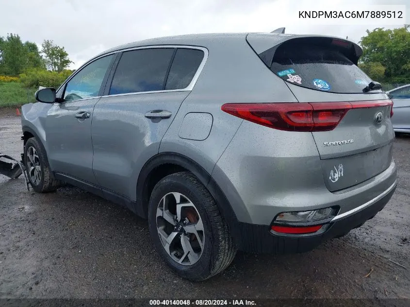 2021 Kia Sportage Lx VIN: KNDPM3AC6M7889512 Lot: 40140048