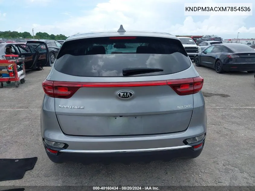 2021 Kia Sportage Lx VIN: KNDPM3ACXM7854536 Lot: 40160434