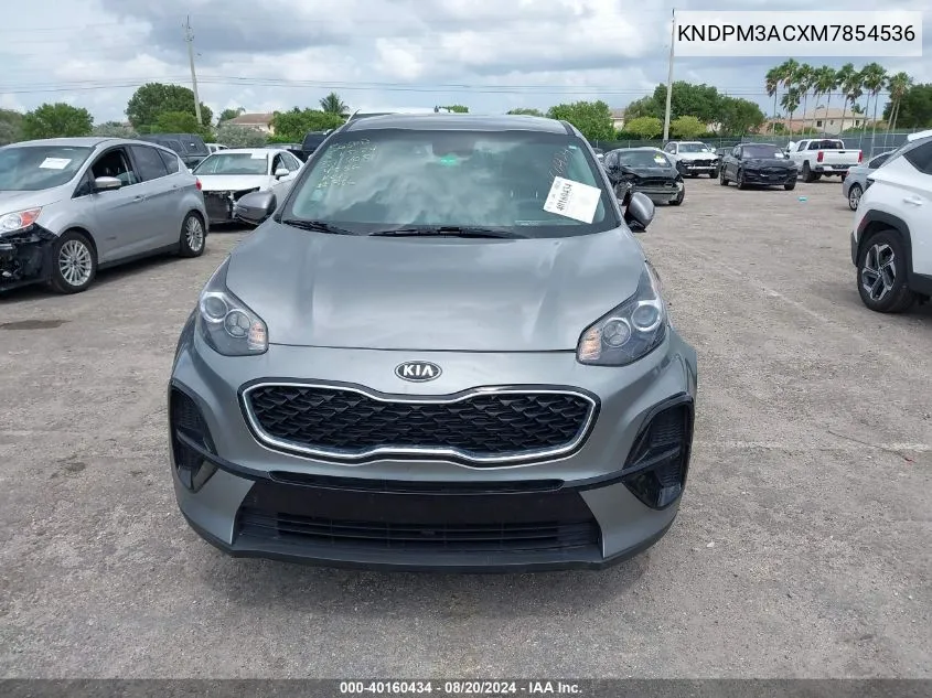 2021 Kia Sportage Lx VIN: KNDPM3ACXM7854536 Lot: 40160434