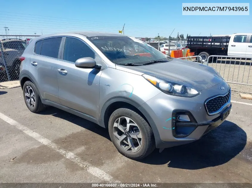 2021 Kia Sportage Lx VIN: KNDPMCAC7M7943965 Lot: 40166607