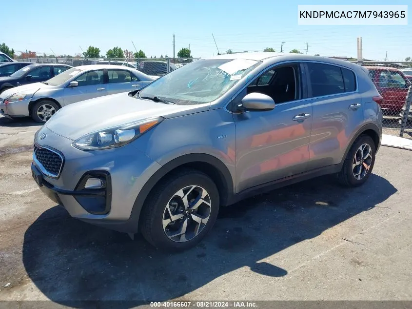 2021 Kia Sportage Lx VIN: KNDPMCAC7M7943965 Lot: 40166607