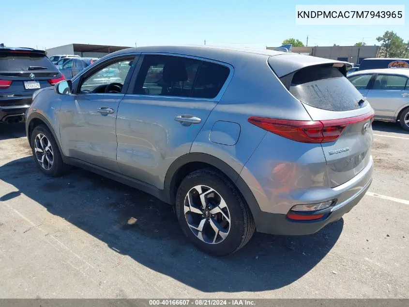 2021 Kia Sportage Lx VIN: KNDPMCAC7M7943965 Lot: 40166607