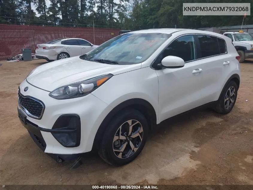 2021 Kia Sportage Lx VIN: KNDPM3ACXM7932068 Lot: 40190865