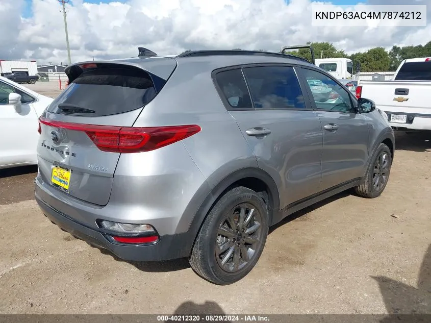 KNDP63AC4M7874212 2021 Kia Sportage S