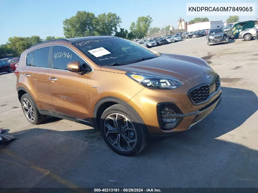 2021 Kia Sportage Sx Turbo VIN: KNDPRCA60M7849065 Lot: 40213161