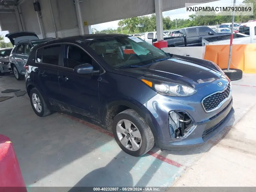 2021 Kia Sportage Lx VIN: KNDPM3AC1M7930869 Lot: 40232807