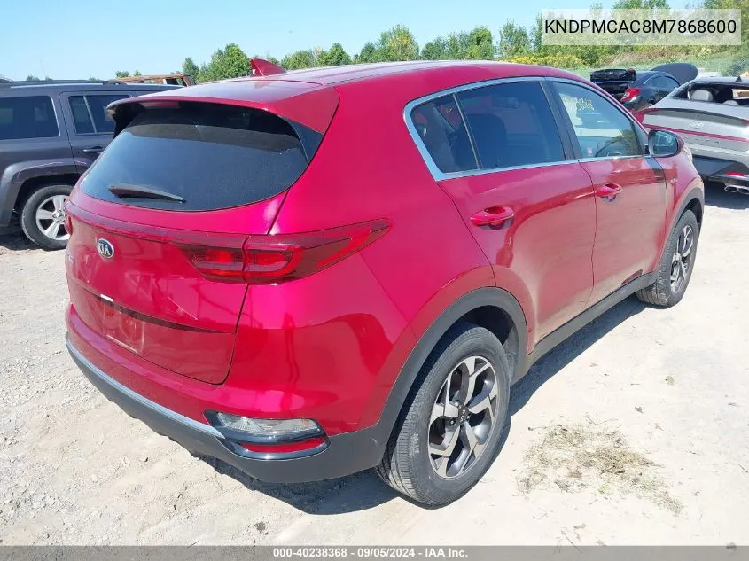 2021 Kia Sportage Lx VIN: KNDPMCAC8M7868600 Lot: 40238368