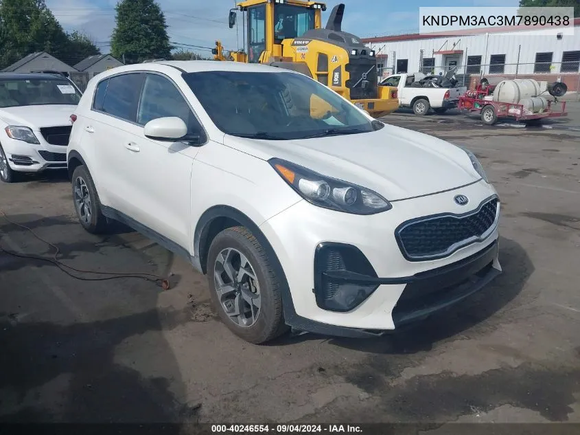 2021 Kia Sportage Lx VIN: KNDPM3AC3M7890438 Lot: 40246554