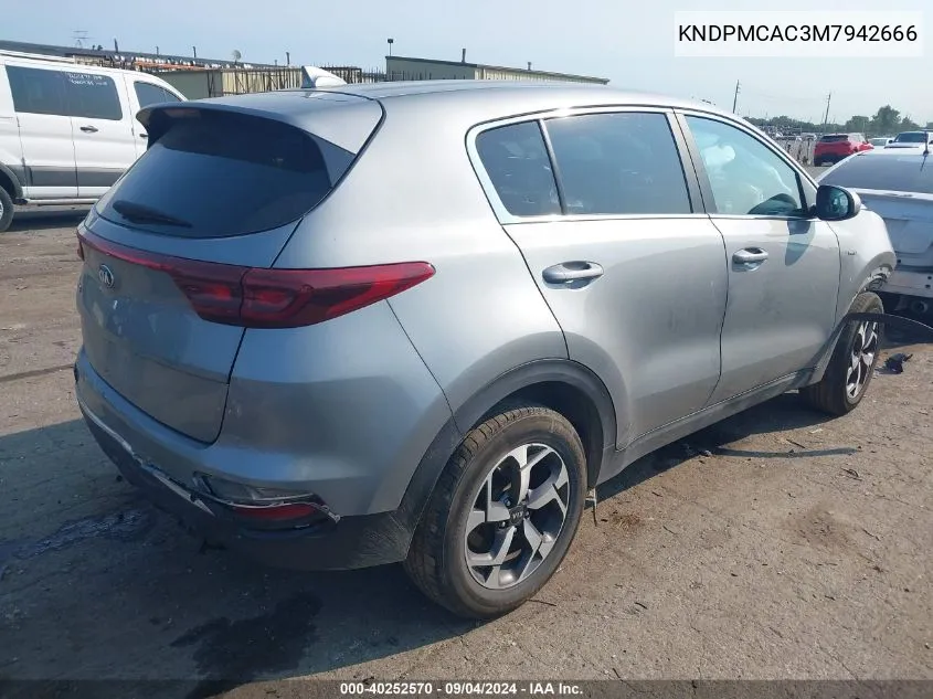 2021 Kia Sportage Lx VIN: KNDPMCAC3M7942666 Lot: 40252570