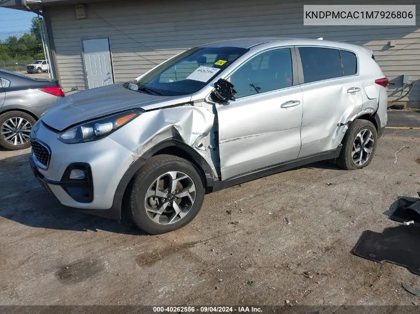 2021 Kia Sportage Lx VIN: KNDPMCAC1M7926806 Lot: 40262556