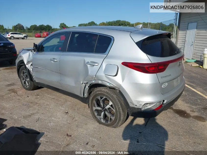 KNDPMCAC1M7926806 2021 Kia Sportage Lx