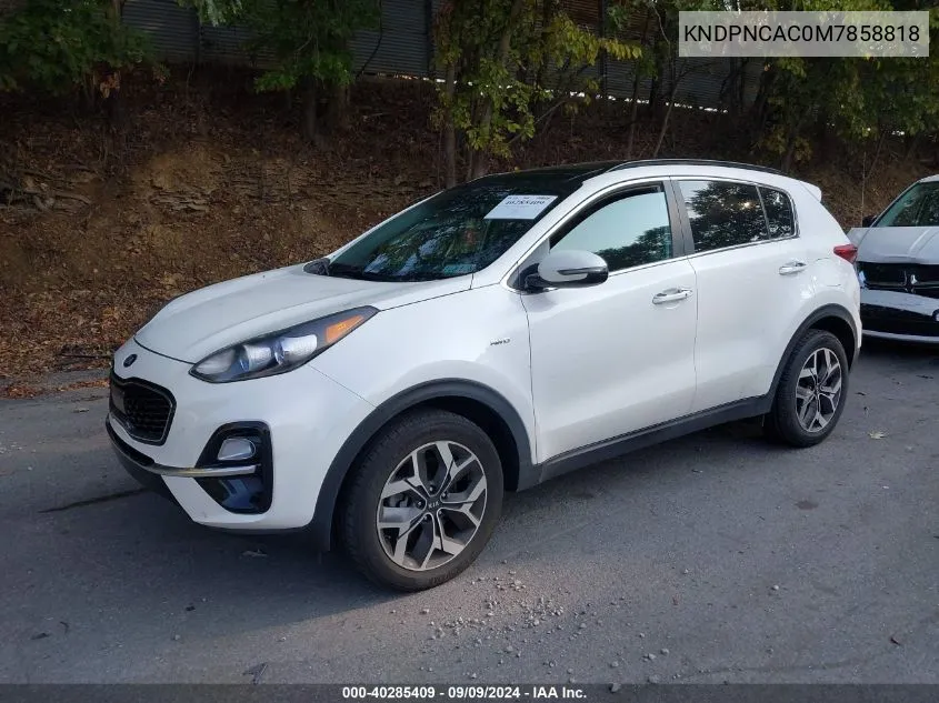 2021 Kia Sportage Ex VIN: KNDPNCAC0M7858818 Lot: 40285409