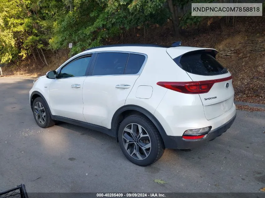 2021 Kia Sportage Ex VIN: KNDPNCAC0M7858818 Lot: 40285409