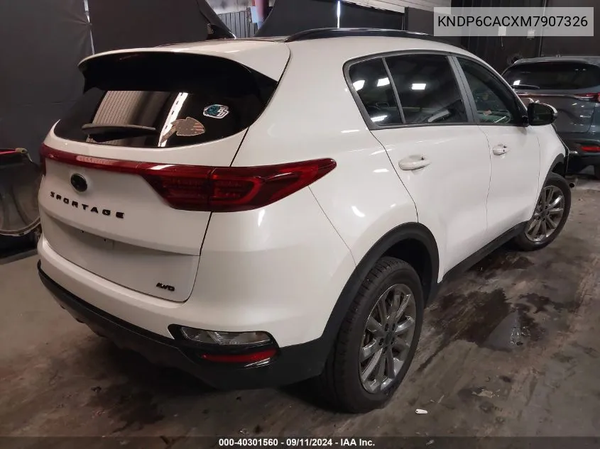 2021 Kia Sportage S VIN: KNDP6CACXM7907326 Lot: 40301560