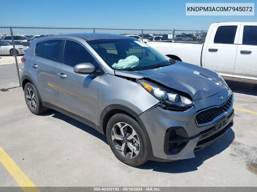 2021 Kia Sportage Lx VIN: KNDPM3AC0M7945072 Lot: 40302192