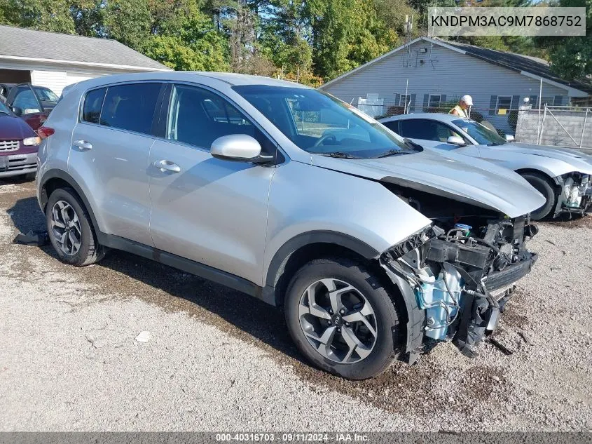 2021 Kia Sportage Lx VIN: KNDPM3AC9M7868752 Lot: 40316703