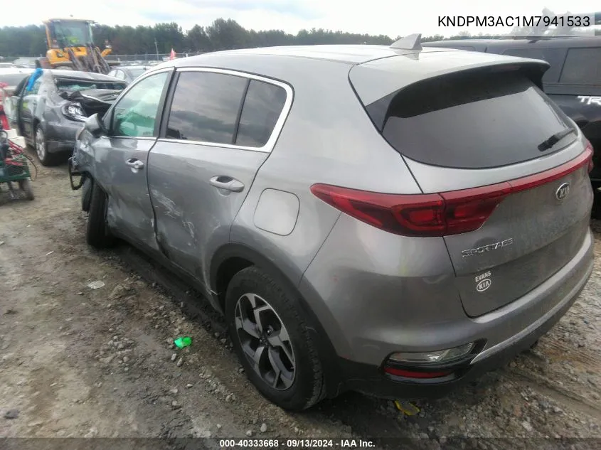 KNDPM3AC1M7941533 2021 Kia Sportage Lx