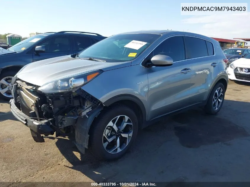 2021 Kia Sportage Lx VIN: KNDPMCAC9M7943403 Lot: 40333795