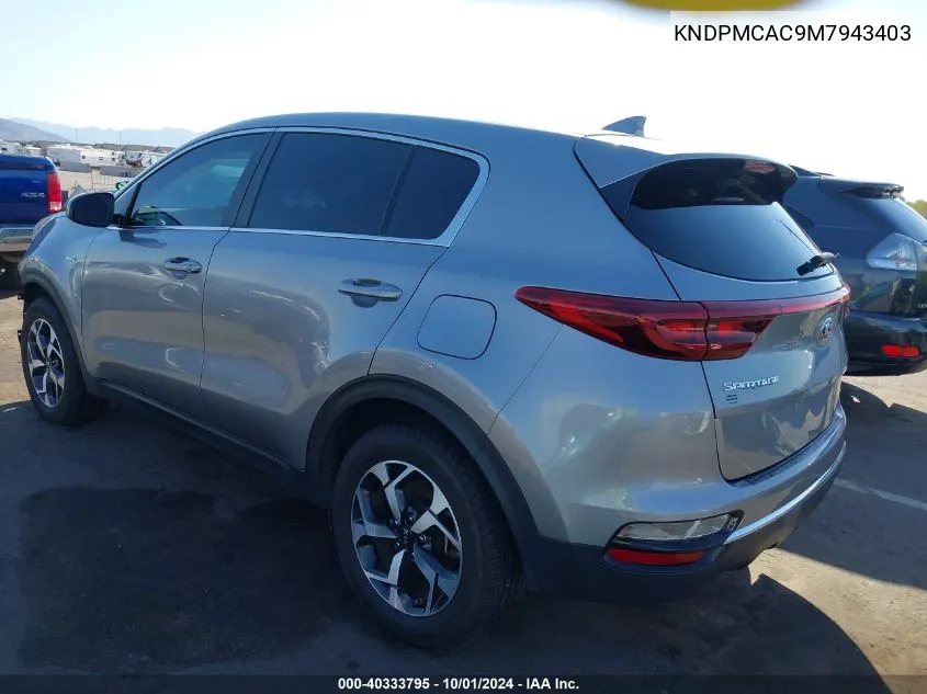 2021 Kia Sportage Lx VIN: KNDPMCAC9M7943403 Lot: 40333795