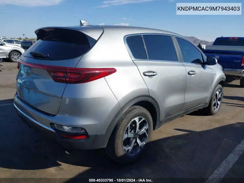 2021 Kia Sportage Lx VIN: KNDPMCAC9M7943403 Lot: 40333795