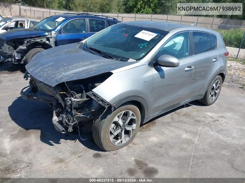 KNDPMCAC6M7938692 2021 Kia Sportage Lx