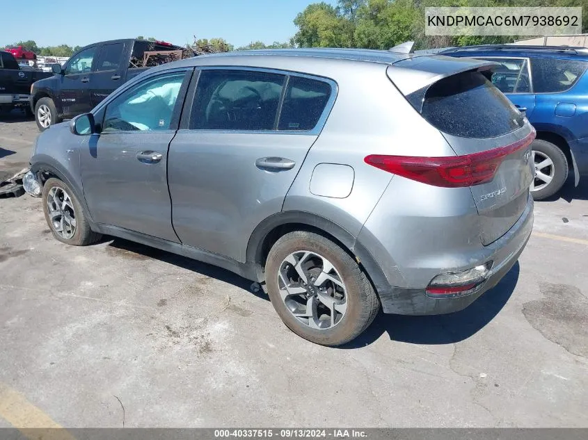 KNDPMCAC6M7938692 2021 Kia Sportage Lx