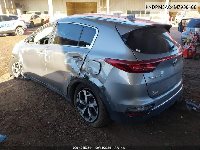 2021 Kia Sportage Lx VIN: KNDPM3AC4M7930168 Lot: 40353511