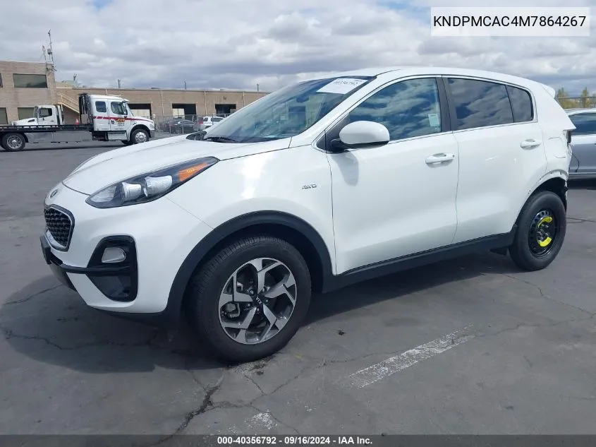 2021 Kia Sportage Lx VIN: KNDPMCAC4M7864267 Lot: 40356792