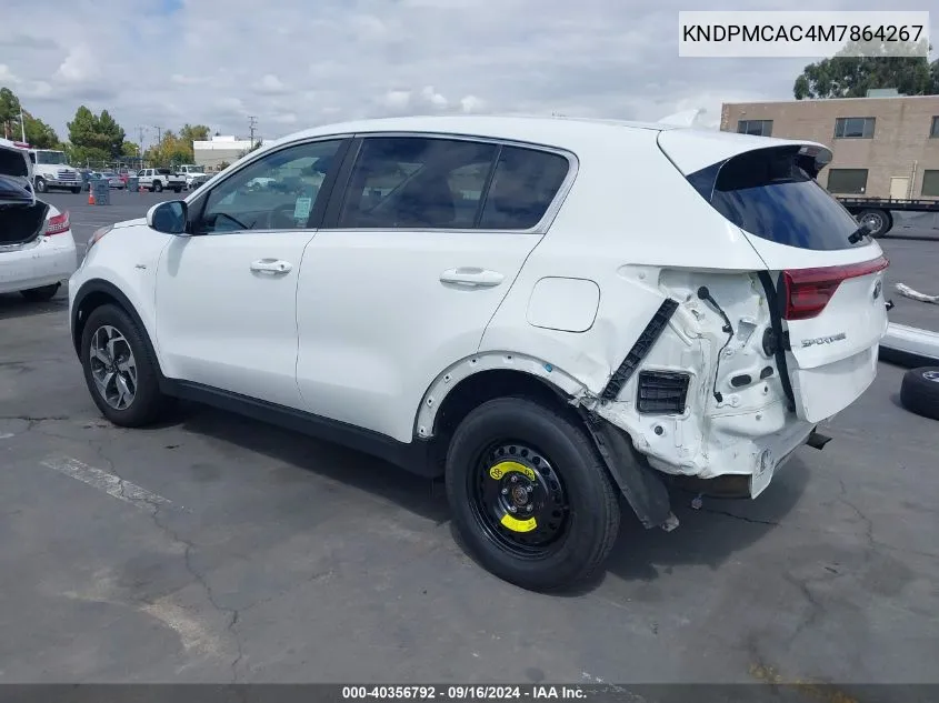 2021 Kia Sportage Lx VIN: KNDPMCAC4M7864267 Lot: 40356792