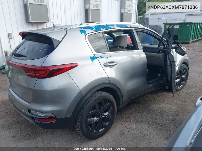 2021 Kia Sportage S VIN: KNDP63ACXM7871086 Lot: 40358904